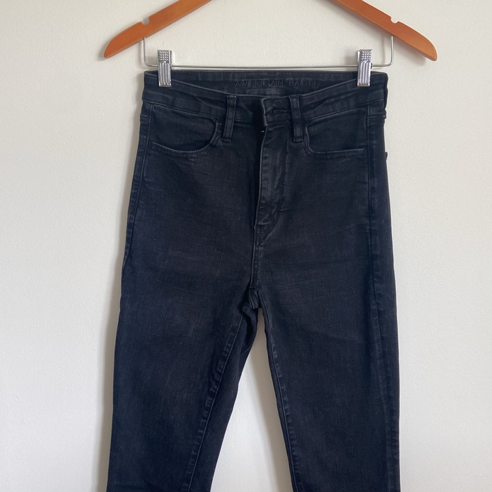 American Eagle Black Washed Highest Rise Jegging SIZE 6S